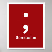 punctiemarkeringen — Semicolon Poster (Voorkant)
