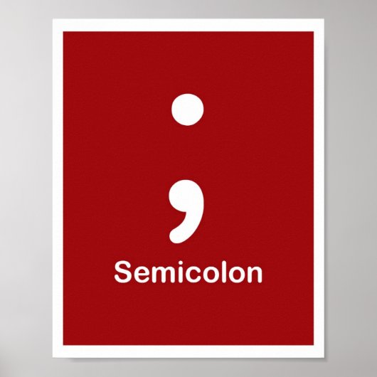 punctiemarkeringen — Semicolon Poster (Voorkant)