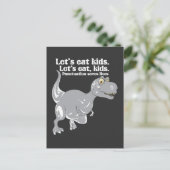 Punctuatie bewaart levende grammar Dino Dinosaurus Briefkaart (Staand voorkant)