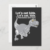 Punctuatie bewaart levende grammar Dino Dinosaurus Briefkaart (Voorkant / Achterkant)