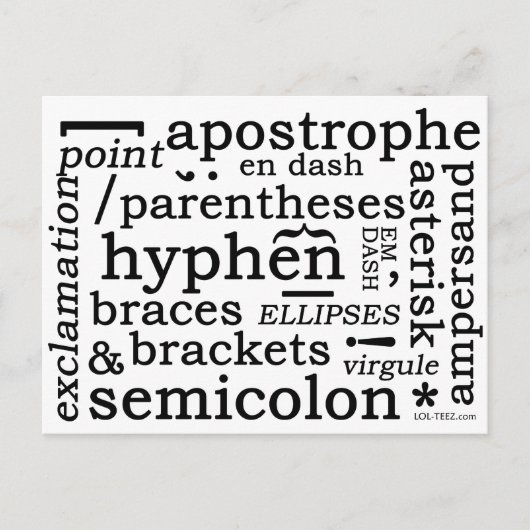 Punctuatie Briefkaart (Voorkant)