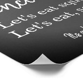 Punctuatie Commas Funny Chalk Board Poster (Hoek)