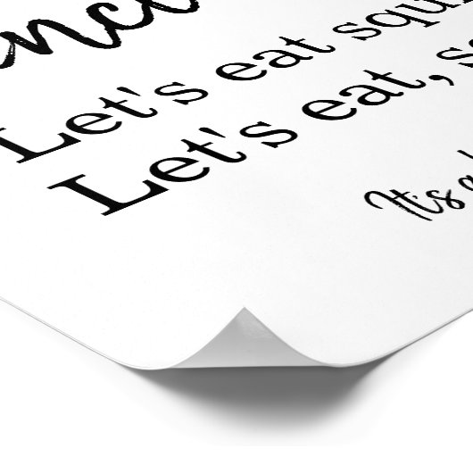 Punctuatie Commas Funny White Poster (Hoek)