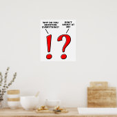 Punctuatie Funny Poster (Keuken)