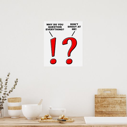 Punctuatie Funny Poster (Keuken)