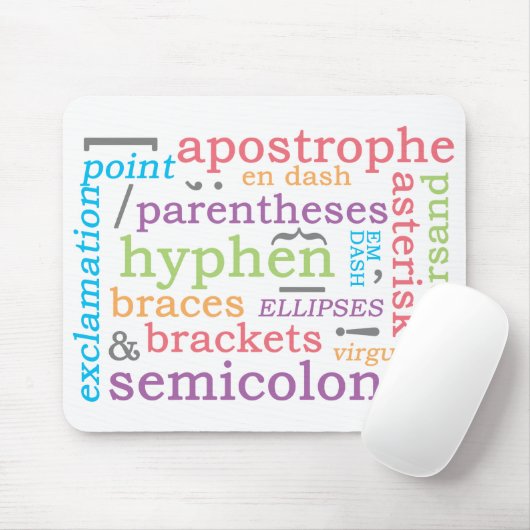 Punctuatie II Muismat (Met muis)