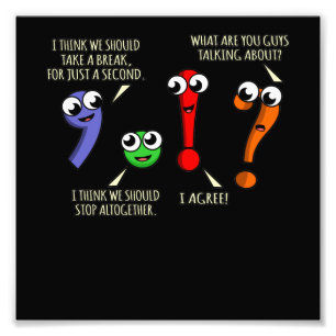 Punctuatie Marks English Language Teacher Student Foto Afdruk