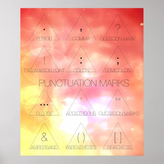 Punctuatie-merken Modern Typografisch Poster (Voorkant)