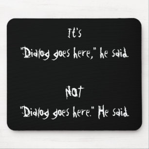 Punctuatie Mousepad voor de juiste dialoog Muismat