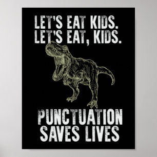Punctuatie redt levende school grappige leraar poster