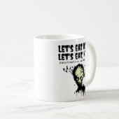 Punctuatie redt levens, zombie laten we kind eten koffiemok (Voorkant rechts)