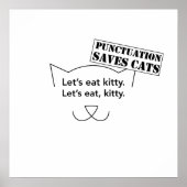 Punctuatie slaat katten op poster (Voorkant)