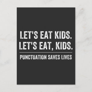 Punctuatie slaat levens op feestdagenkaart