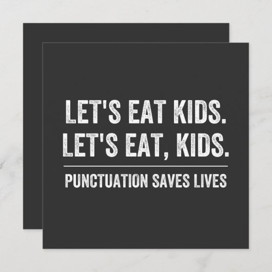 Punctuatie slaat levens op kaart (Voorkant / Achterkant)