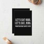 Punctuatie slaat levens op notitiekaartje (Voorkant / Achterkant in situ)