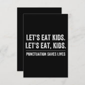 Punctuatie slaat levens op notitiekaartje (Voorkant / Achterkant)