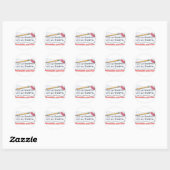 Punctuatie slaat levens op ronde sticker (Vel)