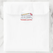 Punctuatie slaat levens op ronde sticker (Tas)