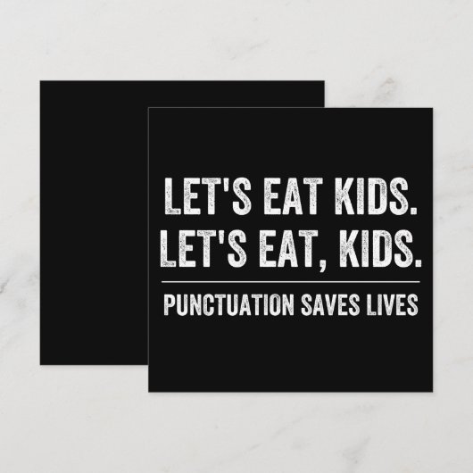 Punctuatie slaat levens op save the date (Voorkant / Achterkant)