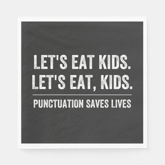 Punctuatie slaat levens op servet (Voorkant)