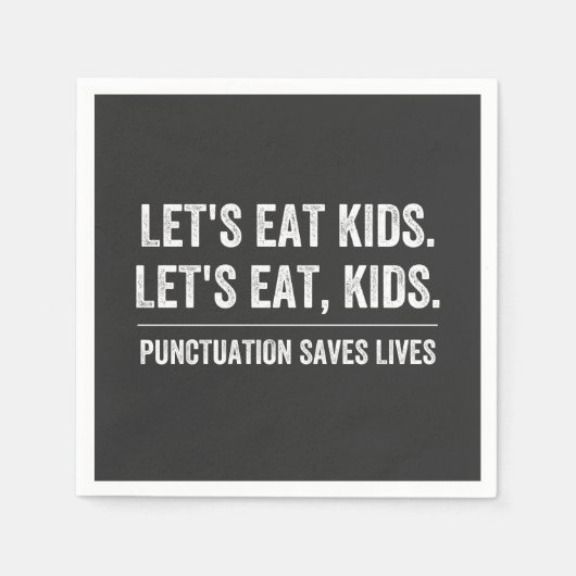 Punctuatie slaat levens op servet (Voorkant)