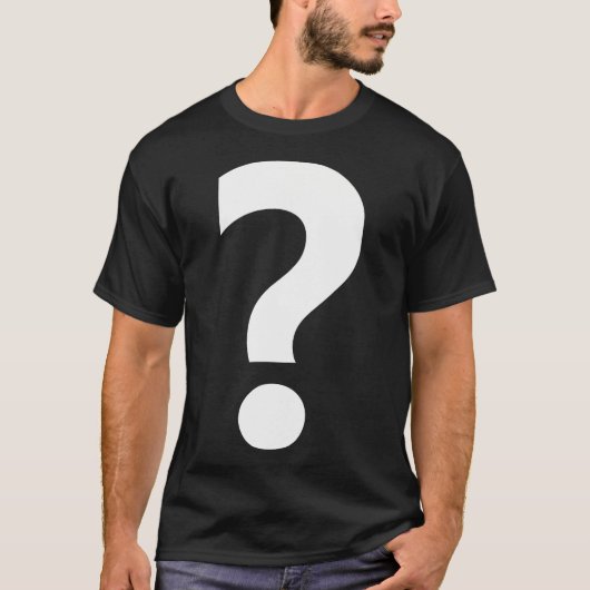 Punctuatie-vraagteken T-shirt (Voorkant)