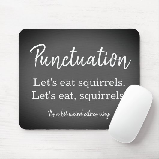 Punctuation Grammar Funny Muismat (Met muis)