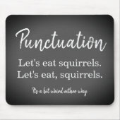 Punctuation Grammar Funny Muismat (Voorkant)