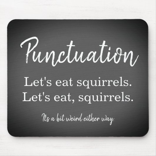 Punctuation Grammar Funny Muismat (Voorkant)