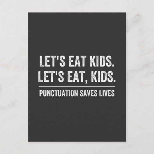 Punctuation Saves Lives Briefkaart (Voorkant)