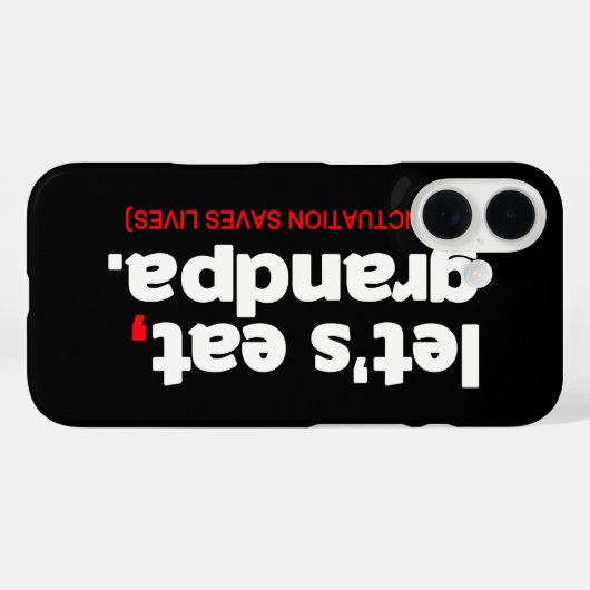 Punctuation saves lives Case-Mate iPhone case (Achterkant (horizontaal))