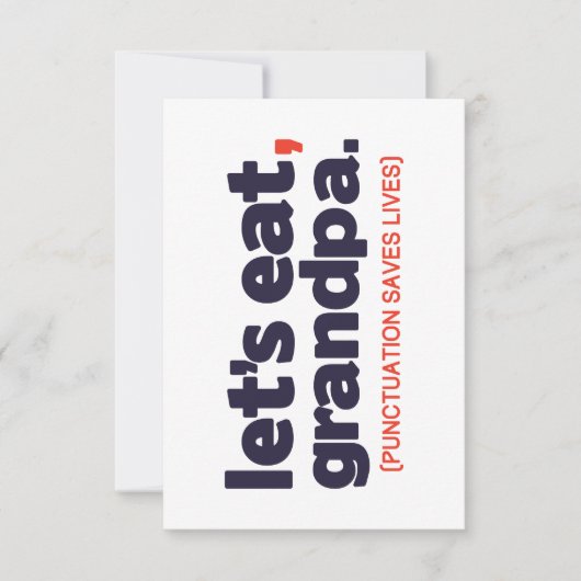 Punctuation saves lives kaart (Voorkant)