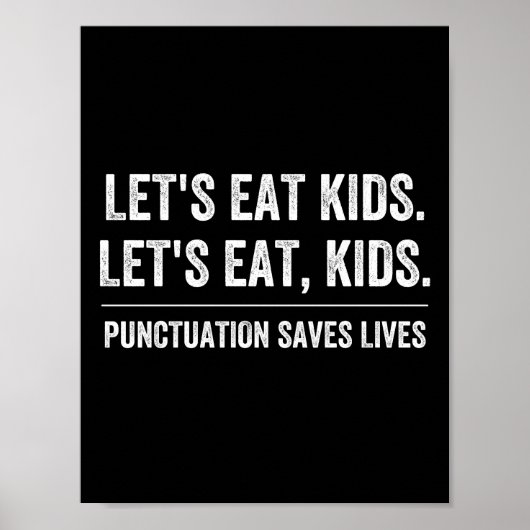 Punctuation Saves Lives Poster (Voorkant)