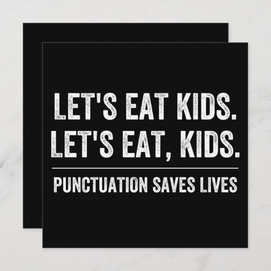 Punctuation Saves Lives Save The Date (Voorkant / Achterkant)