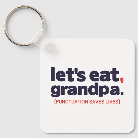 Punctuation saves lives sleutelhanger (Voorkant)