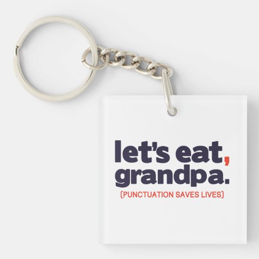 Punctuation saves lives sleutelhanger (Voorkant)