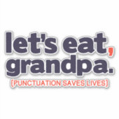 Punctuation saves lives sticker (Voorkant)