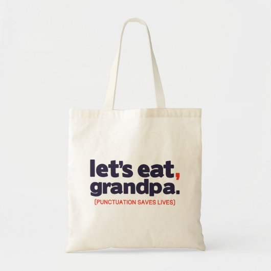 Punctuation saves lives tote bag (Voorkant)