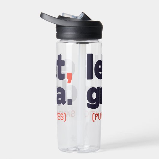 Punctuation saves lives waterfles (Rechts)