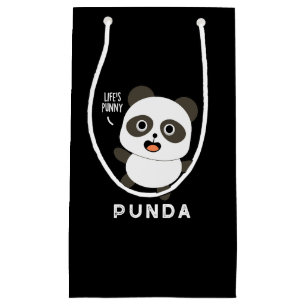 Punda Funny Animal Panda Pun Dark BG Klein Cadeauzakje