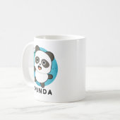 Punda Funny Animal Panda Pun Koffiemok (Voorkant links)