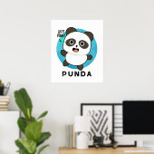 Punda Funny Animal Panda Pun Poster (Thuiskantoor)