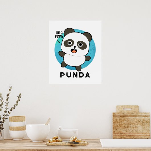 Punda Funny Animal Panda Pun Poster (Keuken)