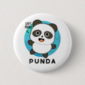 Punda Funny Animal Panda Pun Ronde Button 5,7 Cm (Voorkant)