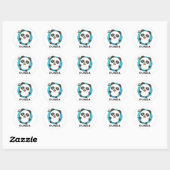 Punda Funny Animal Panda Pun Ronde Sticker (Vel)