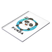 Punda Grappig Dier Panda Woordspeling Notitieboek (Linkerzijde)