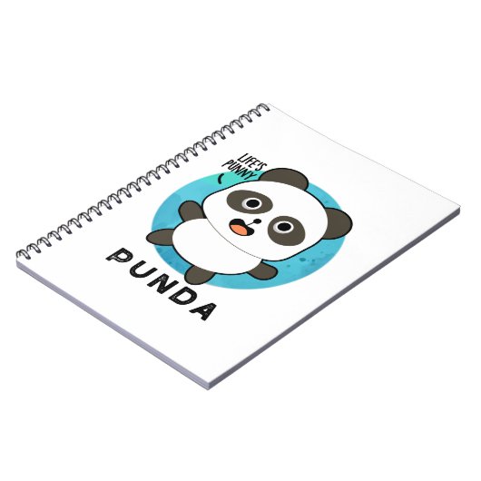 Punda Grappig Dier Panda Woordspeling Notitieboek (Linkerzijde)