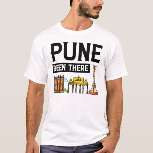 Pune India City Skyline Map Travel 5 T-shirt