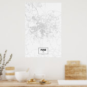 Pune, India (zwart op wit) Poster (Keuken)