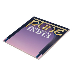 Pune, Maharashtra India vakantie-poster Tegeltje